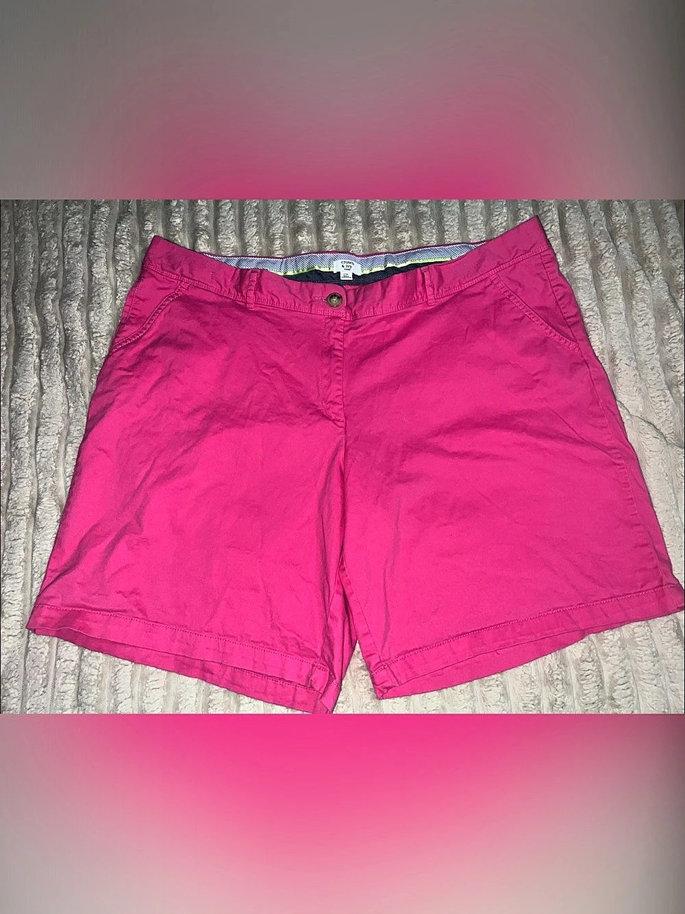 Crown & Ivy Caroline Chino Shorts Bermuda Shorts in Pink Size 22W Like New